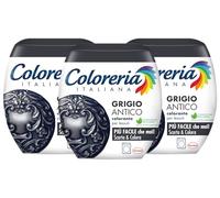 Coloreria Italiana Grey Colorant Tissus et vêtements en machine, gris ancien, 3 paquets de 350 g