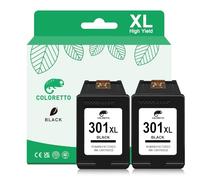 COLORETTO 301XL Cartouches d'encre Remplacement Cartouche pour HP 301 XL Noir DeskJet 1000 1010 1050 1510 1512 2050 2540 3050 3059 Envy 4500 4502 4504 4507 4508 5530 OfficeJet 2620 2622 4630 4632 4634