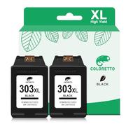 COLORETTO 303XL Cartouche pour HP Cartouche 303 Envy Photo 6220 6200 7134 6230 7100 7820 7834 7830 6232 6234 6255 6258 7120 7130 7132 7800 7822 7855 7858 7864 Tango X Cartouche d'encre HP 303 303XL