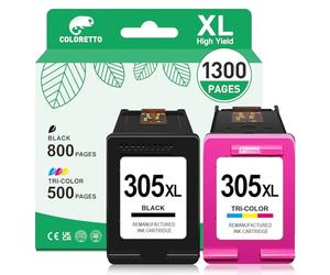 COLORETTO 305XL Cartouche pour HP 305 DeskJet 2800e 4200e 2821e 2822e 4222e