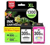 COLORETTO 305XL Cartouche pour HP 305 DeskJet 4200e 2800e 2823e 4230e 4222e | HP305 DeskJet 2820e 4220e 2821e 2822e 2810e 4210e 2700 2720e 2700e Envy 6032e 6432e 6000 6400 Cartouche encre HP 305 XL H-305