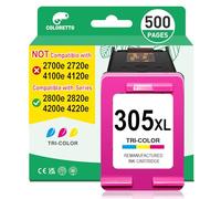 COLORETTO 305XL Cartouche pour HP 305 pour HP DeskJet 2820e 2800e 4200e 4220e 2821e 2823e 4230e 2810e 4222e 2822e 4210e pour HP DeskJet 2800 4200 Series Cartouche Encre pour HP 305 XL HP305 Couleur