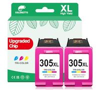 COLORETTO 305XL Cartouche pour HP 305 XL DeskJet 2800e 2820e 4220e 2810e 4222e 2821e 2822e 2823e 4210e 4230e 4200e 2700e 2720e 2710e 2721e 2722e 4120e 4122e 4130e Cartouche Encre pour HP 305 Couleur