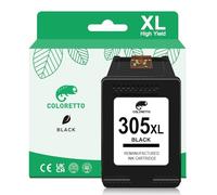 COLORETTO 305XL Noir Cartouche pour HP 305 XL DeskJet 2800e 2820e 2810e 4220e 4222e 4120 4130 2700e 2722 2710 2720 2721 Envy 6010 6020 6022 6030 6032 6420 6430 6432 Remplacement Cartouches d'encre