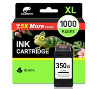 COLORETTO 350XL Cartouche pour HP 350 Noir PhotoSmart C4280 C4380 C4480 | HP PhotoSmart C4580 C5280 C4472 C4485 C4450 C4390 C4500 C4270 C5280 HP DeskJet D4260 D4360 D4280 Cartouche encre HP 350 351
