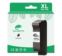 COLORETTO 45XL Cartouche d’Encre remanufacturée de Remplacement pour HP 45 XL Compatible avec HP Deskjet 1180c 1220c 1220cps 1220cse 1220cxi imprimantes, 1 Noir