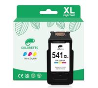 COLORETTO CL-541 Cartouche pour Canon 540 541 Pixma MG3650 MG3550 MG4250 MG3600 MG3550 MG3250 MG2250 MX475 MX470 MG3500 MX535 MX375 MX435 TS5150 TS5151 541XL Couleur Remanufacturées Cartouches d'encre