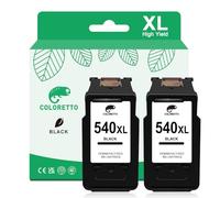 COLORETTO PG-540 540XL Cartouches d'encre Remanufacturées Cartouche pour Canon 540 541 Pixma MG3650 MG4250 MG3600 MG3550 MG3250 MG2150 MG2250 MX475 MX470 MX535 MX375 MX435 TS5150 TS5151 Imprimante