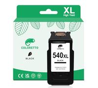 COLORETTO PG-540 Cartouche pour Canon TS5150 Pixma MG3650s MG3650 MG3600 TS5151 MX475 TS5100 MG4250 MG3550 MG3250 MG2200 MG4150 MG2250 MG2255 MX395 MG3255 540XL PG540 Cartouche encre pour Canon 540 XL