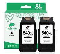 COLORETTO PG-540 Noir Cartouche pour Canon TS5150 Pixma MG3650s MG3650 MG3600 TS5151 MX475 TS5100 MG4250 MG3550 MG3250 MG2200 MG4150 MG2250 MX395 MG3255 540XL PG540 Cartouche Encre pour Canon 540 XL