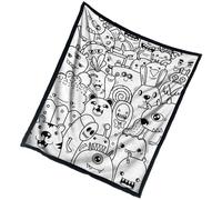 Colorez votre propre couverture - Couette artistique lavable, jeté chaud et confortable, compagnon en polaire douce | Couverture d'activité de dessin créative pour filles, , noël, hiver, chambr
