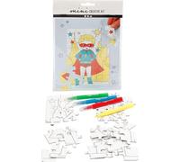 colorez votre propre puzzle super-héros 15x18 cm 5 pièces