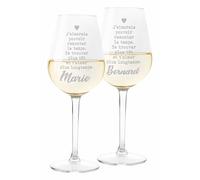 Colorfamily Paire de Verres à Vin Personnalisés Saint-Valentin - Set de 2 Verres J'aimerais Retourner Dans Le Temps Et T'aimer - Mariage, Fiançailles, Amour, Vœux - Verre en Verre de 500 ml