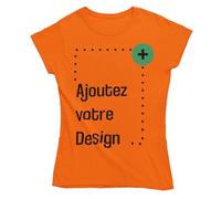 Colorfamily T-Shirt Personnalisé Femme Personnalisable Manches Courtes Impression Recto Verso Blanc Noir Tailles du S au XL