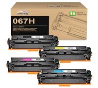 Colorfly 067H Toner compatible avec Canon i-SENSYS MF657cdw, MF651cw, MF655cdw, LBP631cw, LBP633cdw (noir, cyan, jaune, magenta, 4 unités)