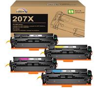 colorfly 207X MFP M283fdw Toner Compatible avec 207X 207A pour HP Color LaserJet Pro MFP M283fdw Toner pour HP Color LaserJet Pro M255dw M282nw M283fdn M255nw W2210X W2211X W2212X W2213X (4-Pack)