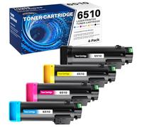 colorfly 6510 6515 Lot de 4 Toners compatibles avec Xerox 6510 Phaser 6510XL 6515XL imprimantes pour Xerox WorkCentre 6510N 6510DN 6510DNI 6515N 6515DN 6515DNI (1 Noir, 1 Cyan, 1 Jaune, 1 Magenta)