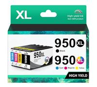 colorfly 950XL 951XL Cartouches d'encre compatibles avec HP 950 XL 951 XL Cartouches Multipack 950 pour HP Officejet Pro 8600 8610 8100 8620 8615 8100 8625 8630 8640 8660 276dw 251dw(4 Paquets)