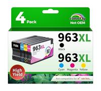 colorfly 963xl Multipack de cartouches Compatible avec HP 963 963XL pour Officejet Pro 9010 9012 9013 9014 9015 9016 9018 9019 9020 9022 9023 9025 9026 9028 (Noir Cyan Magenta Jaune)