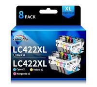 colorfly LC422XL LC422 Cartouche d'encre Compatible pour Brother LC-422VAL lc422xl lc422 pour MFC-J5340DW MFC-J5345DW MFC-J5740DW MFC-J6540DW MFC-J6940DW (8 Pack)