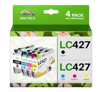 colorfly LC427 LC 427 Cartouches d'encre Compatible pour Brother LC 427 pour Brother MFC-J5955DW MFC-J6955DW MFC-J6957DW MFC-J6959DW HL-J6010DW Imprimantes (1 Noir, 1 Cyan, 1 Magenta, 1 Jaune)