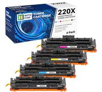 colorfly W2200A 220A 220X Toner compatible avec HP 220A Color Laserjet Pro MFP 4302dw 4302fdw 4202dw 4202dn 4302fdn, W2200A W2201A W2202A W2203A avec puce 4PK