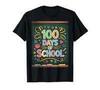 Colorful 100 Days of School Celebration Kids Girls Boys T-Shirt
