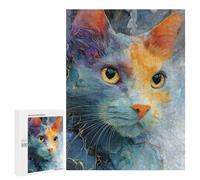 Colorful Abstract Cat Art Print-2 Puzzle 1000 Pièces Educa Jouet en Bois Cadeau Unique Décoration Intérieure Jeu Éducatif Challenge Toy Adultes Et Enfants À Partir De 14 Ans 500 PCS