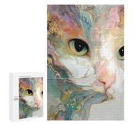 Colorful Abstract Cat Art Print Puzzle 1000 Pièces Educa Jouet en Bois Cadeau Unique Décoration Intérieure Jeu Éducatif Challenge Toy Adultes Et Enfants À Partir De 14 Ans 1000 PCS