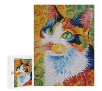 Colorful Abstract Cat Painting-1 Puzzle 1000 Pièces Educa Jouet en Bois Cadeau Unique Décoration Intérieure Jeu Éducatif Challenge Toy Adultes Et Enfants À Partir De 14 Ans 500 PCS