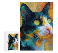 Colorful Abstract Cat Painting Puzzle 1000 Pièces Educa Jouet en Bois Cadeau Unique Décoration Intérieure Jeu Éducatif Challenge Toy Adultes Et Enfants À Partir De 14 Ans 300 PCS