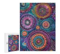 Colorful Abstract Circular Pattern Puzzle 500 Pièces Educa Jouet en Bois Cadeau Unique Décoration Intérieure Jeu Éducatif Challenge Toy Adultes Et Enfants À Partir De 14 Ans 500 PCS