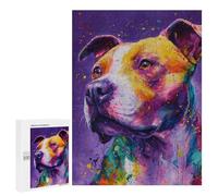 Colorful Abstract Dog Painting-3 Puzzle 1000 Pièces Educa Jouet en Bois Cadeau Unique Décoration Intérieure Jeu Éducatif Challenge Toy Adultes Et Enfants À Partir De 14 Ans 500 PCS