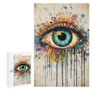 Colorful Abstract Eye Art Print Puzzle 1000 Pièces Educa Jouet en Bois Cadeau Unique Décoration Intérieure Jeu Éducatif Challenge Toy Adultes Et Enfants À Partir De 14 Ans 1000 PCS