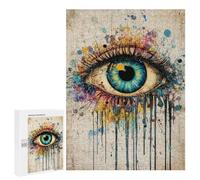 Colorful Abstract Eye Art Print Puzzle 1000 Pièces Educa Jouet en Bois Cadeau Unique Décoration Intérieure Jeu Éducatif Challenge Toy Adultes Et Enfants À Partir De 14 Ans 500 PCS