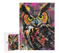 Colorful Abstract Owl Art Print-2 Puzzle 1000 Pièces Educa Jouet en Bois Cadeau Unique Décoration Intérieure Jeu Éducatif Challenge Toy Adultes Et Enfants À Partir De 14 Ans 500 PCS