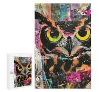 Colorful Abstract Owl Art Print Puzzle 1000 Pièces Educa Jouet en Bois Cadeau Unique Décoration Intérieure Jeu Éducatif Challenge Toy Adultes Et Enfants À Partir De 14 Ans 1000 PCS