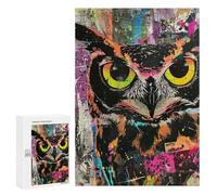 Colorful Abstract Owl Art Print Puzzle 1000 Pièces Educa Jouet en Bois Cadeau Unique Décoration Intérieure Jeu Éducatif Challenge Toy Adultes Et Enfants À Partir De 14 Ans 300 PCS
