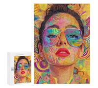Colorful Abstract Portrait Art Puzzle 1000 Pièces Educa Jouet en Bois Cadeau Unique Décoration Intérieure Jeu Éducatif Challenge Toy Adultes Et Enfants À Partir De 14 Ans 300 PCS