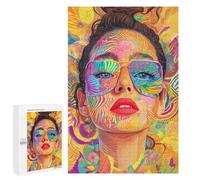 Colorful Abstract Portrait Art Puzzle 1000 Pièces Educa Jouet en Bois Cadeau Unique Décoration Intérieure Jeu Éducatif Challenge Toy Adultes Et Enfants À Partir De 14 Ans 1000 PCS
