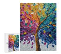 Colorful Abstract Tree Painting Puzzle 1000 Pièces Educa Jouet en Bois Cadeau Unique Décoration Intérieure Jeu Éducatif Challenge Toy Adultes Et Enfants À Partir De 14 Ans 500 PCS