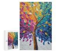 Colorful Abstract Tree Painting Puzzle 1000 Pièces Educa Jouet en Bois Cadeau Unique Décoration Intérieure Jeu Éducatif Challenge Toy Adultes Et Enfants À Partir De 14 Ans 1000 PCS