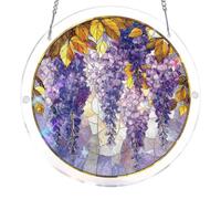 Colorful Acrylic Puzzles, 3D Flower Ornament, Window Suncatcher with Bright Reflection, Holiday Decor with Creative Detail, Home Accessories, Spring Gift for Party Living Room Dormitory Apartment