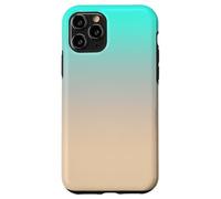 Colorful Aesthetic Ombre Gradient Aqua Tan Coque pour iPhone 11 Pro