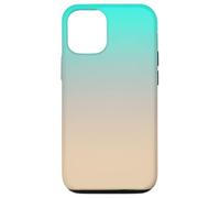 Colorful Aesthetic Ombre Gradient Aqua Tan Coque pour iPhone 12/12 Pro