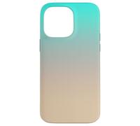 Colorful Aesthetic Ombre Gradient Aqua Tan Coque pour iPhone 14 Pro Max