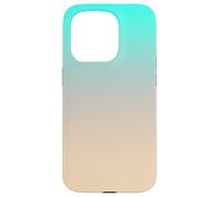 Colorful Aesthetic Ombre Gradient Aqua Tan Coque pour iPhone 15 Pro