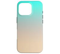 Colorful Aesthetic Ombre Gradient Aqua Tan Coque pour iPhone 16 Pro