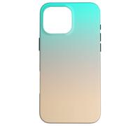 Colorful Aesthetic Ombre Gradient Aqua Tan Coque pour iPhone 16 Pro Max