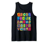 Colorful Alphabet ABC Teacher Classroom Letters Débardeur